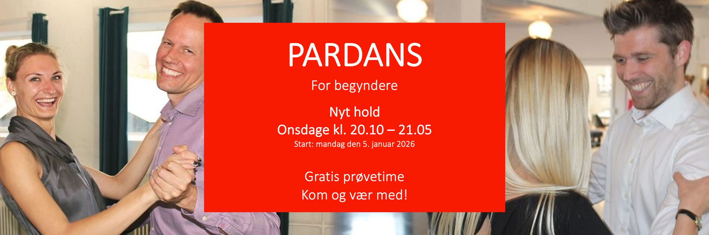 Pardans I nyt hold for voksne hos Pejsegaarden Dans i Brønshøj